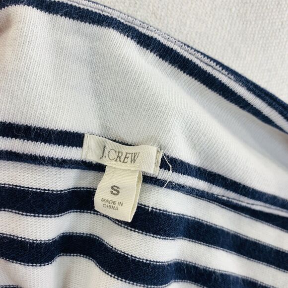 J.Crew Rope Necklace Tunic Tee Striped V Neck Cotton Knit Size Small - Picture 6 of 8
